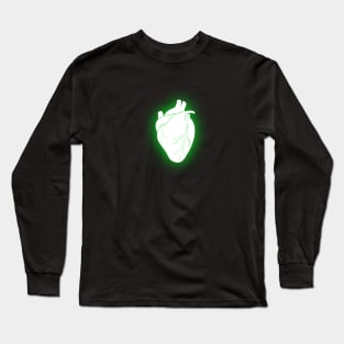 green neon heart Long Sleeve T-Shirt